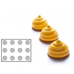 New PAVOFLEX Moule Silicone Over Ø 6,5 cm x H 5 cm (x12)