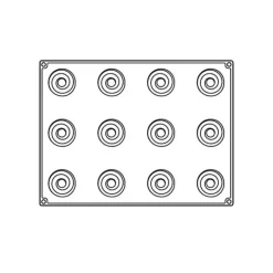 New PAVOFLEX Moule Silicone Over Ø 6,5 cm x H 5 cm (x12)