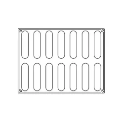 PAVOFLEX Moule Silicone Pastel 12,5 x 2,8 cm x H 2,8 cm (x14)