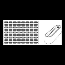 Hot PAVONI Moule Silicone Savarin Mignon Pavoflex 60 x 40 cm (x72)