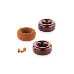 SILIKOMART Moule Silicone Savarin Oblio Ø 7,5 cm x H 3 cm (x6) Professional