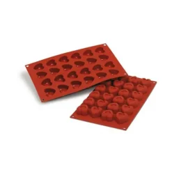Hot SILIKOMART Moule Silicone Savarins Coeurs 3,7 x 3,6 cm (x24)
