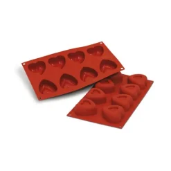 Clearance SILIKOMART Moule Silicone Savarins Coeurs 6,2 x 6,2 cm (x8)
