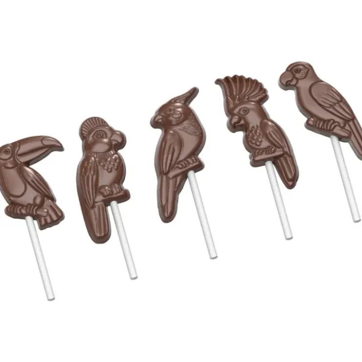 Clearance CHOCOLATE WORLD Moule Sucette Chocolat Oiseau Tropical (x5)