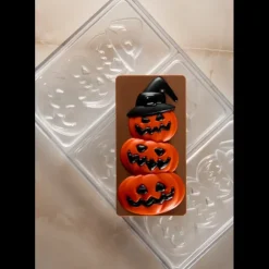 New PAVONI Moule Tablette Chocolat Citrouille Halloween 15,4 x 7,7 cm