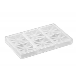 New PAVONI Moule Tablette Chocolat Edelweiss 15,5 x 7,7 cm x H 1 cm (x3)