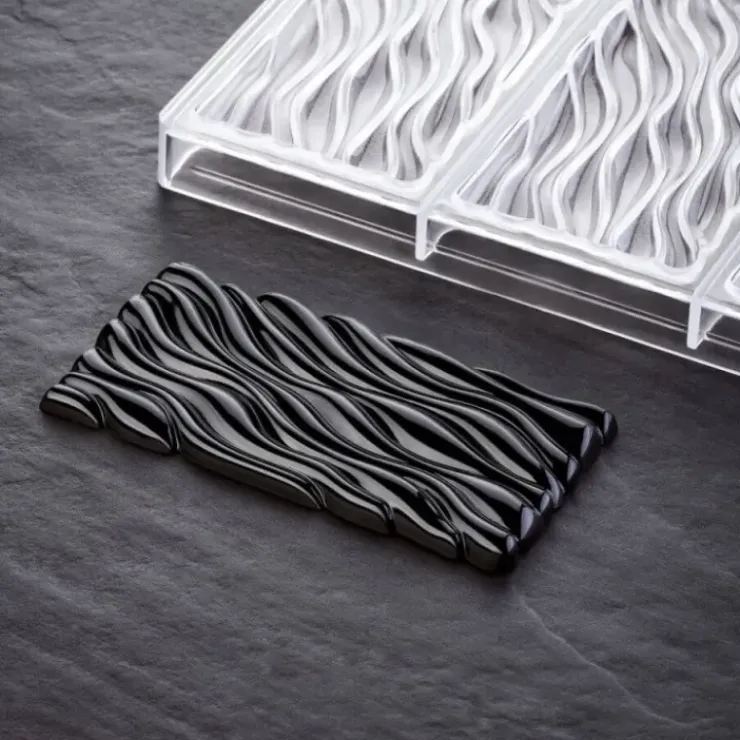 Hot PAVONI Moule Tablette Chocolat Fluid Vallée 15,4 x 7,7 x H 1,1 cm (x3)