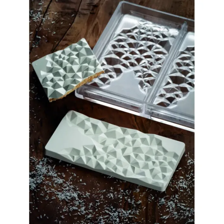 PAVONI Moule Tablette Chocolat Fragment 15,5 x 7,7 cm x H 1 cm (x3)