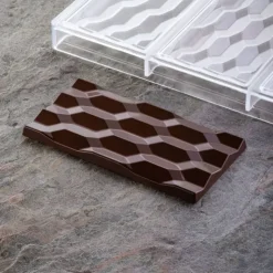 Best PAVONI Moule Tablette Chocolat Hexa Vallée 15,4 x 7,7 x H 1 cm (x3)