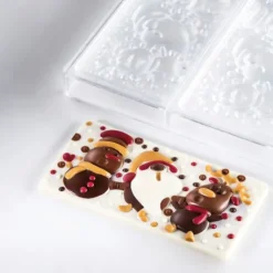PAVONI Moule Tablette Chocolat Père Noël, Renne et Bonhomme de Neige 15,4 x 7,7 cm