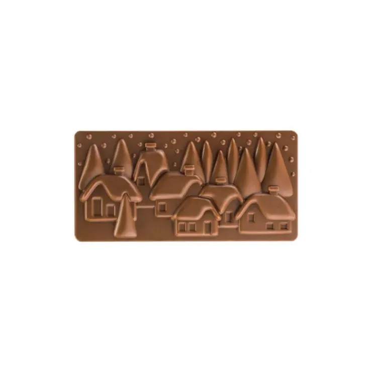 Discount PAVONI Moule Tablette Chocolat Village De Noël 15,4 x 7,7