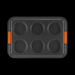 Outlet LE CREUSET Moule Tartelettes Anti-Adhésif 6 Empreintes 38,7 x 26,9 cm