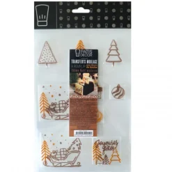 New PATISDECOR Moule Transfert Embout de Bûche Noël Patisdécor