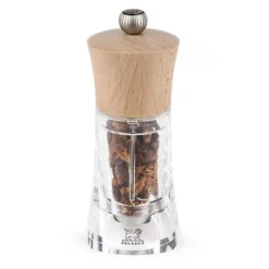 PEUGEOT Moulin à Piment Oléron 14 cm Transparent-Bois Naturel