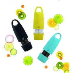 New PEUGEOT Moulin à Sel Electrique Zest 18 cm Noir Soft Touch