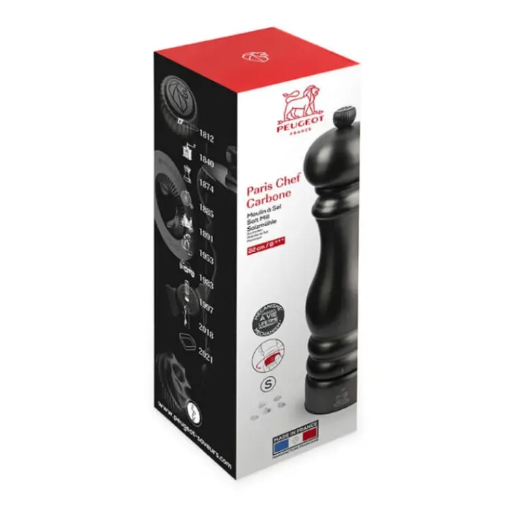 Clearance PEUGEOT Moulin à Sel Paris Chef U'Select 22 cm Carbone