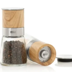 New ADHOC Moulin Universel Céramique Réglable Bois Ø 6,5 cm x H 13,5 cm