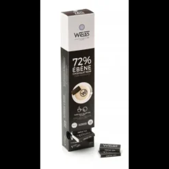 Hot WEISS Napolitain Chocolat Noir Ebène 72% 180 g