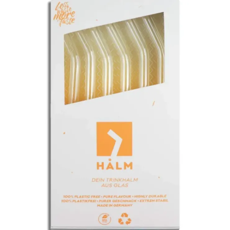 Clearance CUISINEADDICT Paille Réutilisable en Verre 23cm courbée x6 HALM