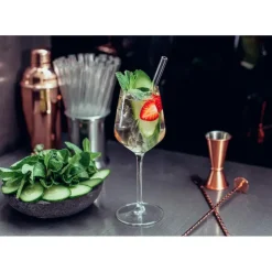 Best CUISINEADDICT Paille Réutilisable en Verre 15cm droite x4 HALM