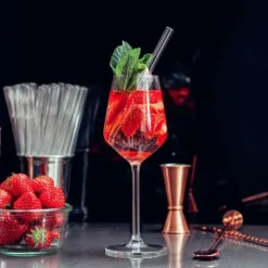 CUISINEADDICT Paille Réutilisable en Verre 20cm droite x4 HALM