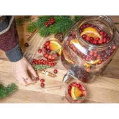 New CUISINEADDICT Paille Réutilisable en Verre Noël 20cm droite x6 HALM