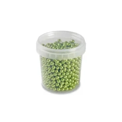 Outlet PAVONI Perles en Sucre Vert Métallisé Ø 4 mm 120 g