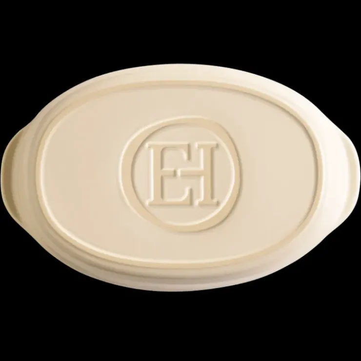 Clearance EMILE HENRY Petit Plat à Four Ovale en Céramique 27,5 x 17,5 cm Argile
