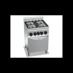 Outlet BERTOS Piano de Cuisson 4 Brûleurs Eco Power Four Electrique 600 x 600 x 900 mm Berto's