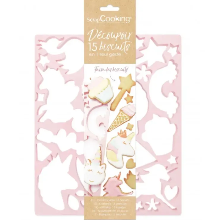 Outlet SCRAPCOOKING Plaque Multi-découpoirs Licorne