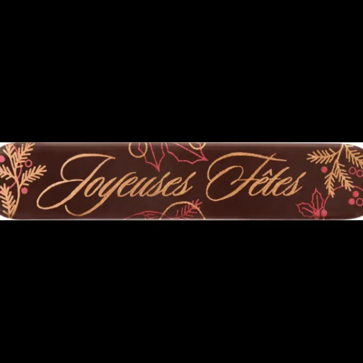 FLORENSUC Plaquette Chocolat Joyeuses Fêtes 13 x 2,5 cm (x48)