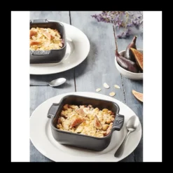 Best PEUGEOT Plat à Four Carré en Céramique Appolia 18 cm Vert Forêt