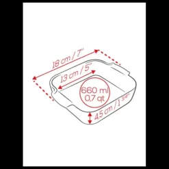 Best PEUGEOT Plat à Four Carré en Céramique Appolia 18 cm Vert Forêt