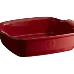 Hot EMILE HENRY Plat à Four Carré en Céramique 28 x 24 cm Grand Cru