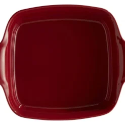 Hot EMILE HENRY Plat à Four Carré en Céramique 28 x 24 cm Grand Cru