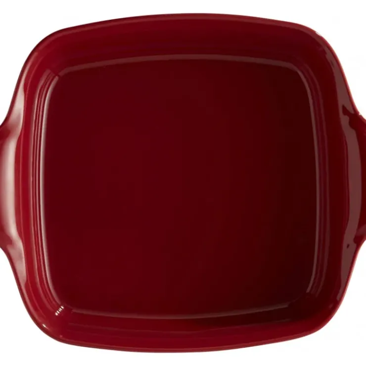 Hot EMILE HENRY Plat à Four Carré en Céramique 28 x 24 cm Grand Cru