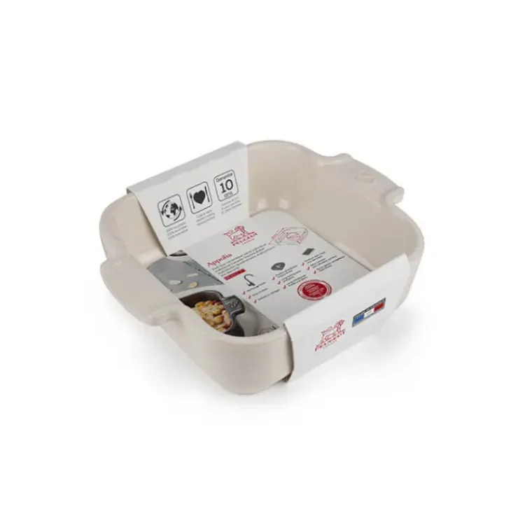 Online PEUGEOT Plat à Four Carré en Céramique Appolia 18 cm Ecru