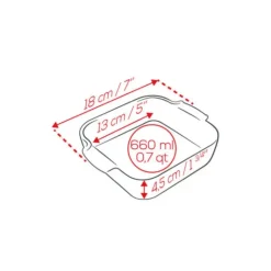 Online PEUGEOT Plat à Four Carré en Céramique Appolia 18 cm Ecru