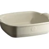 Outlet EMILE HENRY Plat à Four Carré en Céramique 28 x 24 cm Argile