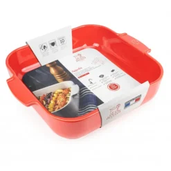 Sale PEUGEOT Plat à Four Carré en Céramique Appolia 36 cm Rouge