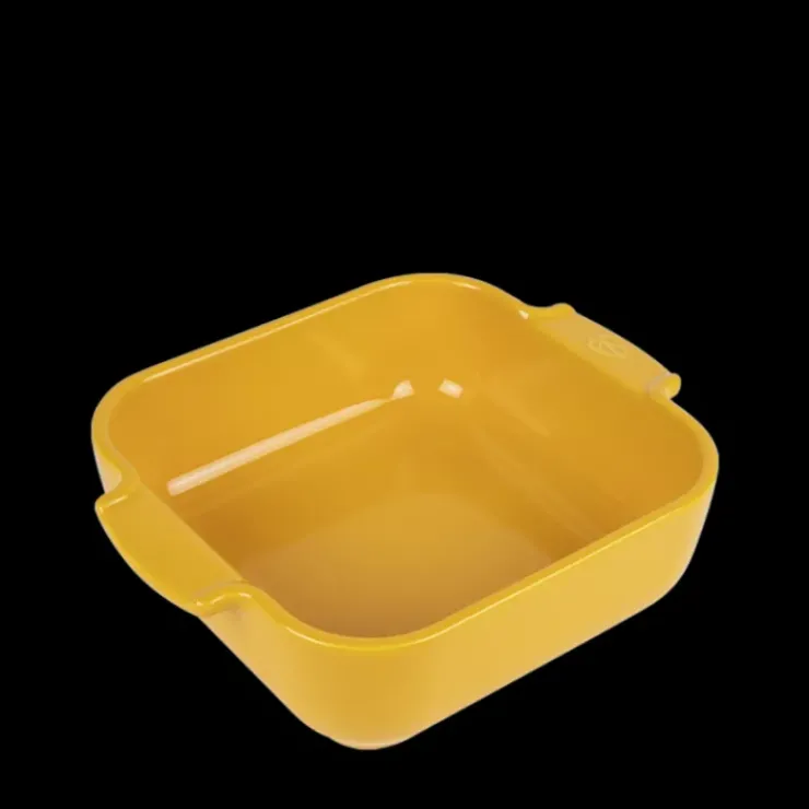 Hot PEUGEOT Plat à Four Carré en Céramique Appolia 21 cm Jaune Safran