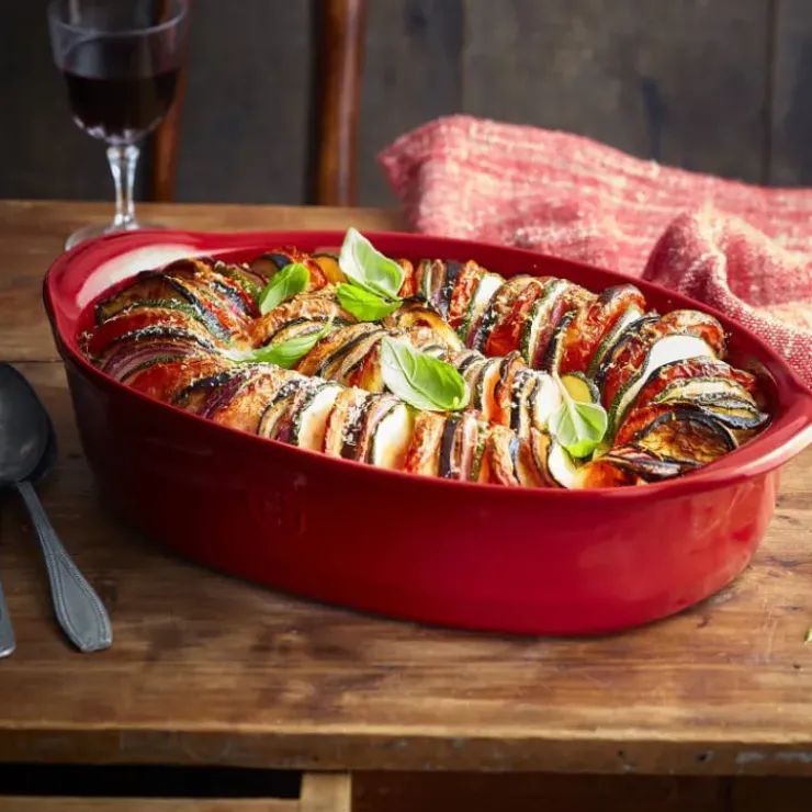 Sale EMILE HENRY Plat à Four Ovale en Céramique 36,5 x 22,5 cm Grand Cru