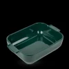 Outlet PEUGEOT Plat à Four Rectangulaire en Céramique Appolia 25 cm Vert Forêt