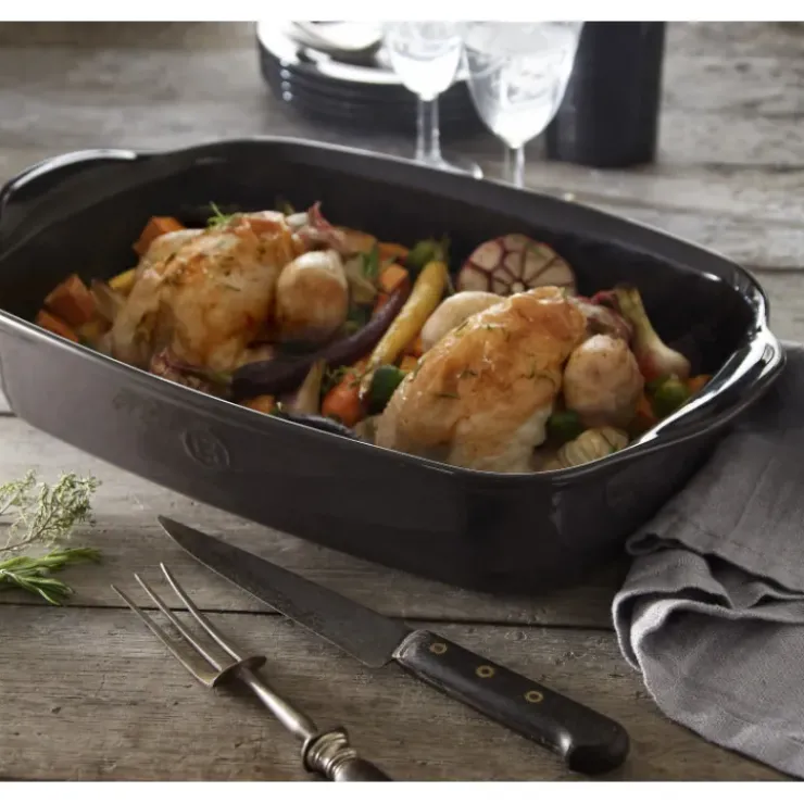 Outlet EMILE HENRY Plat à Four Rectangulaire en Céramique 42,5 x 28 cm Grand Cru