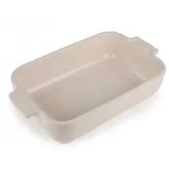 New PEUGEOT Plat à Four Rectangulaire en Céramique Appolia 22 cm Ecru