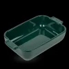 Outlet PEUGEOT Plat à Four Rectangulaire en Céramique Appolia 22 cm Vert Forêt