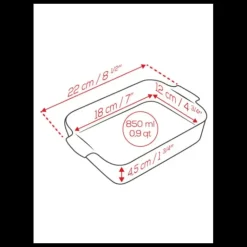 Outlet PEUGEOT Plat à Four Rectangulaire en Céramique Appolia 22 cm Vert Forêt