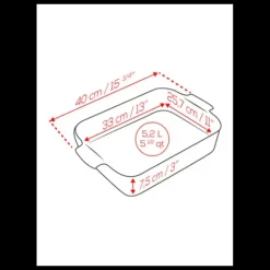 Hot PEUGEOT Plat à Four Rectangulaire en Céramique Appolia 40 cm Vert Forêt