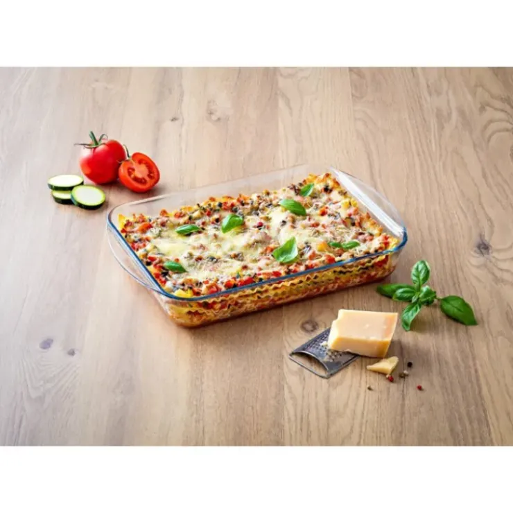 New PYREX Plat à Lasagnes Rectangulaire en Verre 34 x 23 cm 2,6 L Essentials