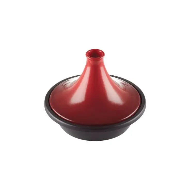 Outlet LE CREUSET Plat à Tajine en Fonte 31 cm Cerise